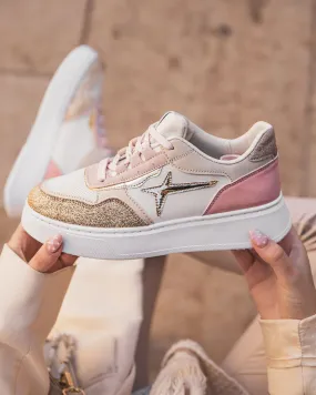 Basket femme rose à lacets - Nattie